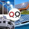 Провод 12AWG Провод для солнечной панели Черный 3 метра + Красный 3 метра Диаметр 4мм² Кабель-удлинитель для солнечной панели Кабель-адаптер для солнечной панели