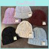 Womens Knitted Cap With English Letter Print For Autumn Winter Warmth Casual Wear
