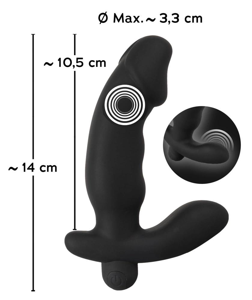 ANOS - Silicone Prostate Vibrator 14 CM Black