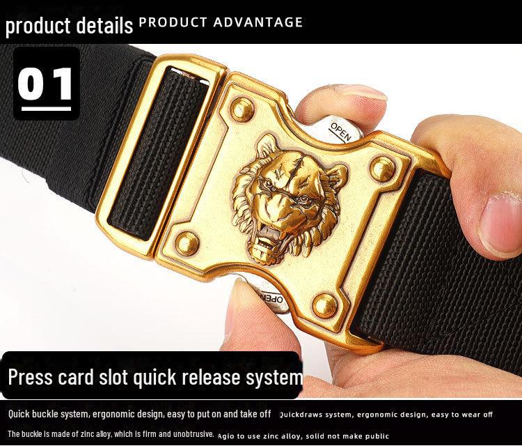 Пряжка для тренировок Внутренний плетеный тактический нейлоновый ремень - для активного отдыха на открытом воздухе с быстросъемным ремнем