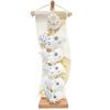 Genki Doll Workshop Koi Nobori (Carp Streamer) Indoor Mini Hanging Decoration, Luxurious Chirimen Fabric, Exquisitely Embroidered, White, Tabletop,