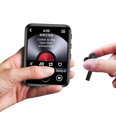 MP3 MP4 Плеер Плеер для музыки без потерь Полноэкранный сенсорный Bluetooth-совместимый Hi-Fi MP4 Walkman с динамиком FM/Электронная книга/Диктофон