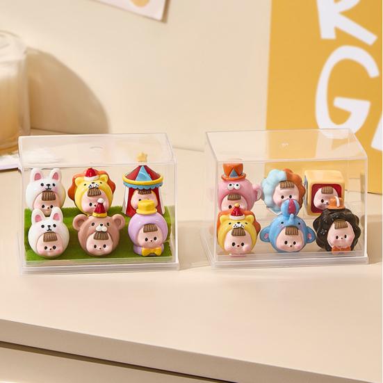 Стойка-витрина для хранения Мини-органайзер для статуэток Прозрачный дизайн Пыленепроницаемый Штабелируемый Витринный шкаф Коробка для хранения