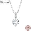 925 Sterling Silver Exquisite Shine Zircon Pendant Necklace for Women Birthday Gift Fashion Jewelry