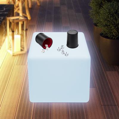 1 шт. 16-цветный перезаряжаемый светодиодный куб-табурет 40x40 см квадратный стул – многоцветное освещение для праздника, вечеринки и свадьбы