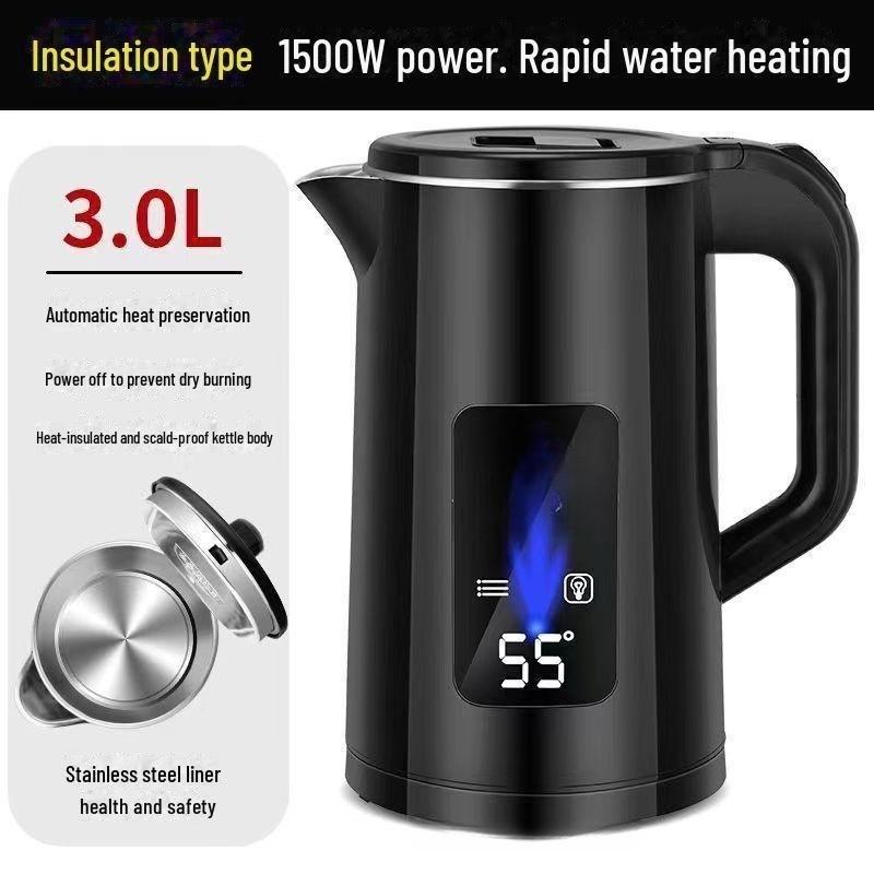 Electric Kettle Stainless Steel Boiling Water Kettle Fast Boil Automatic Shut Off Home Use Hot Water Kettle