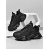 Large Size New Soft-soled Sneakers Spring and Summer Wear-resistant Men's Shoes Black Platform Casual Shoes Mesh Dad Shoes