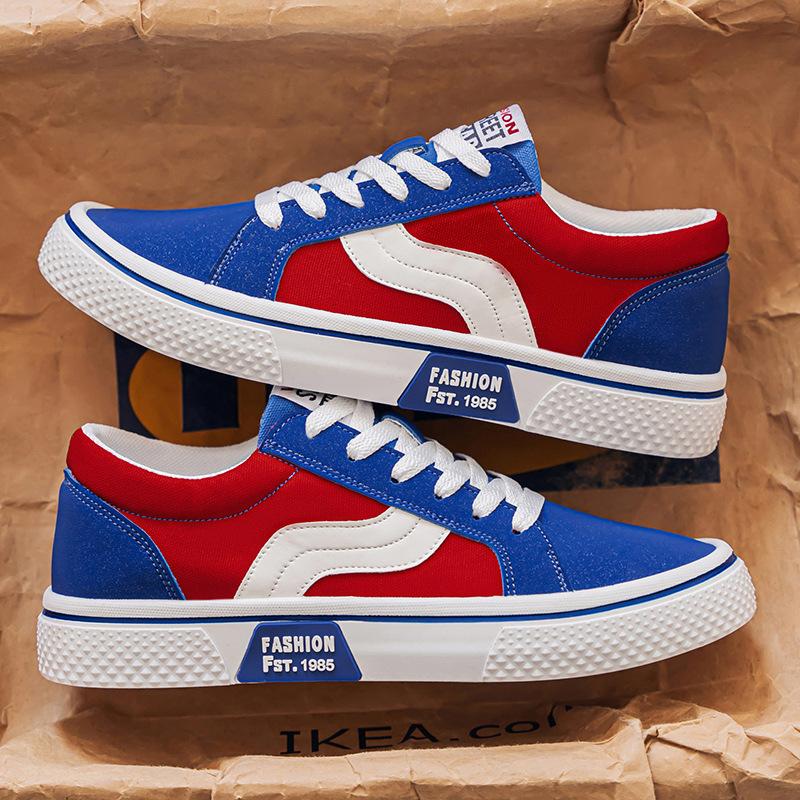 Men's Spring New Breathable Joker Skateboard Shoes Men's Soft-soled Sports Casual Shoes Fashion Canvas Shoes Men.