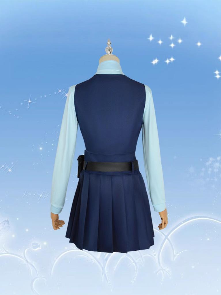Zootopia Judy Hopps Cosplay Costume Bunny Police Officer Suit Set for Women & Girls Halloween Party