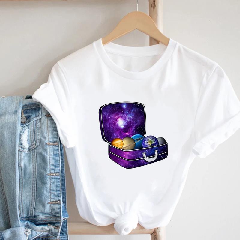 (Asian Size)Tee Top Fashion T Shirt Butterfly Lovely Trend Cute Style Casual Women Clothing Print Lady Female Short Sleeve Graphic T-shirt