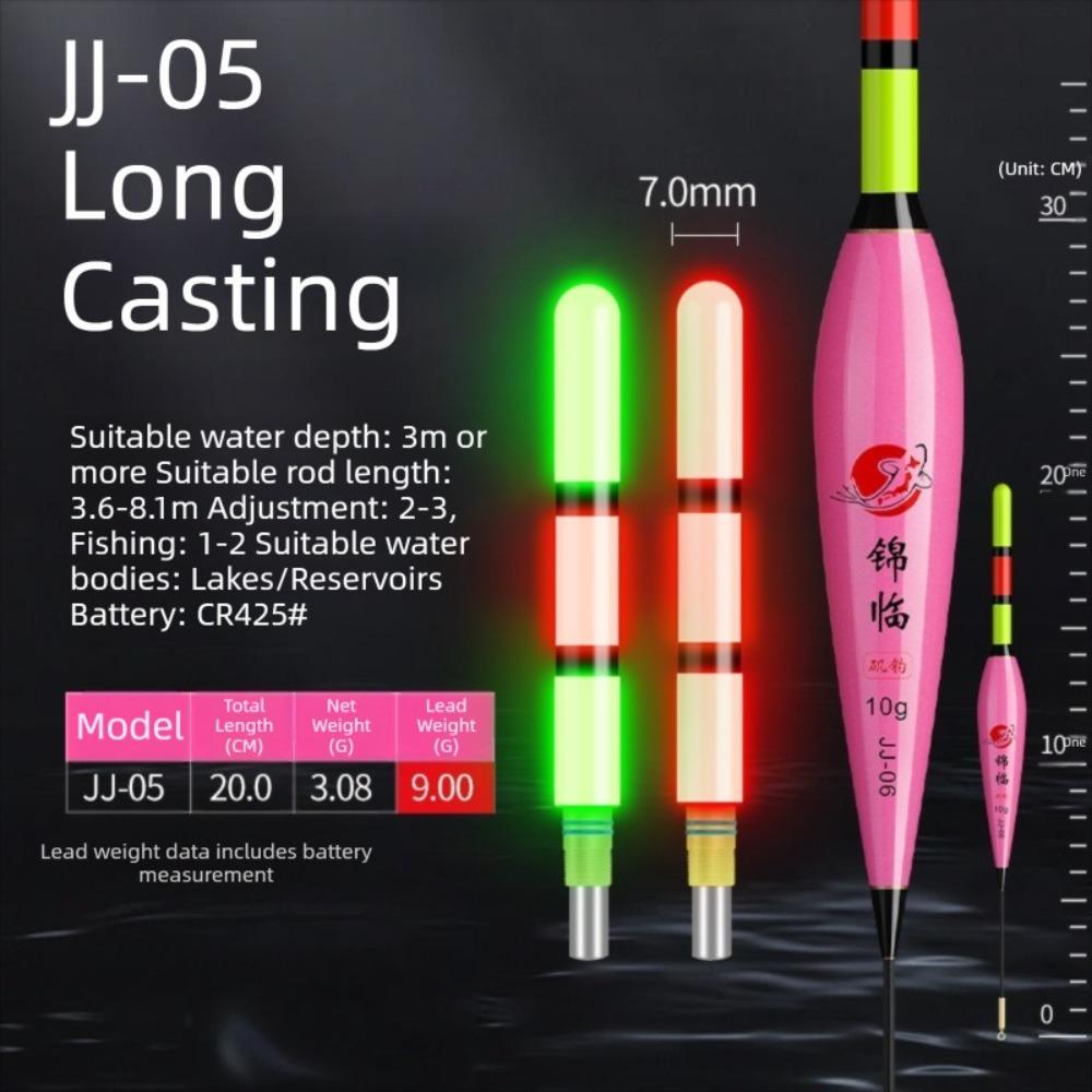 2pcs Gravity-Sensing Electronic Fishing Float LED Light Color-Changing Fishing Float  Night Fishing