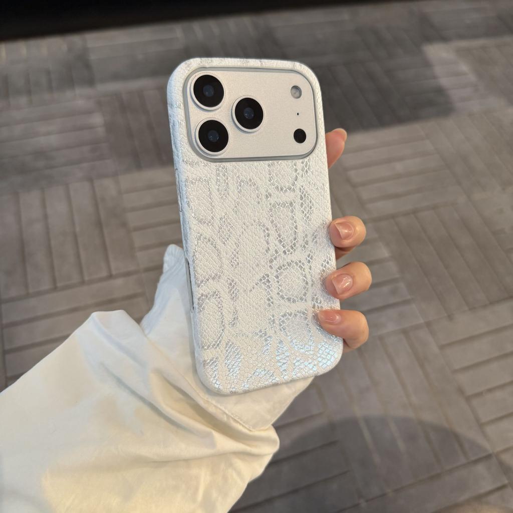Узор под кожу питона подходит для чехла для мобильного телефона iPhone17Promax Apple 16 три штуки 15 ультратонкий 14/13 ретро ПУ.