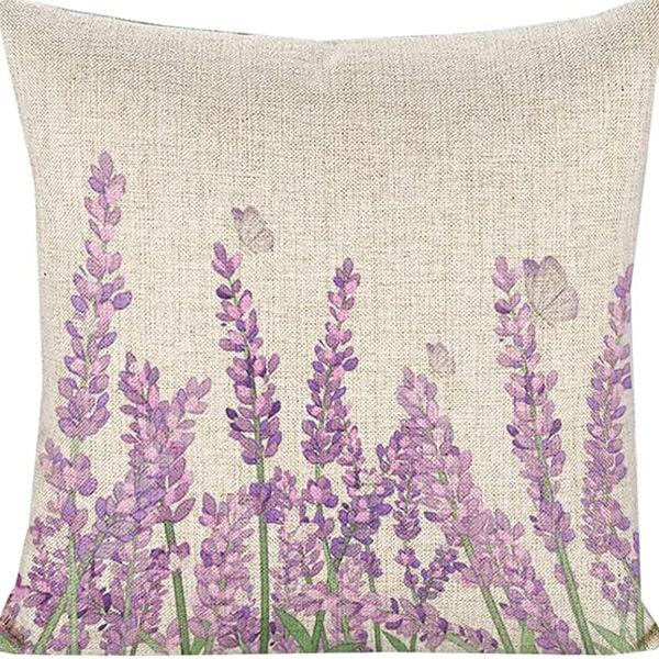 Растение и Цветок Льняная Наволочка Фиолетовая Лаванда С Принтом Подушка Чехол Наволочка Дом Диван
