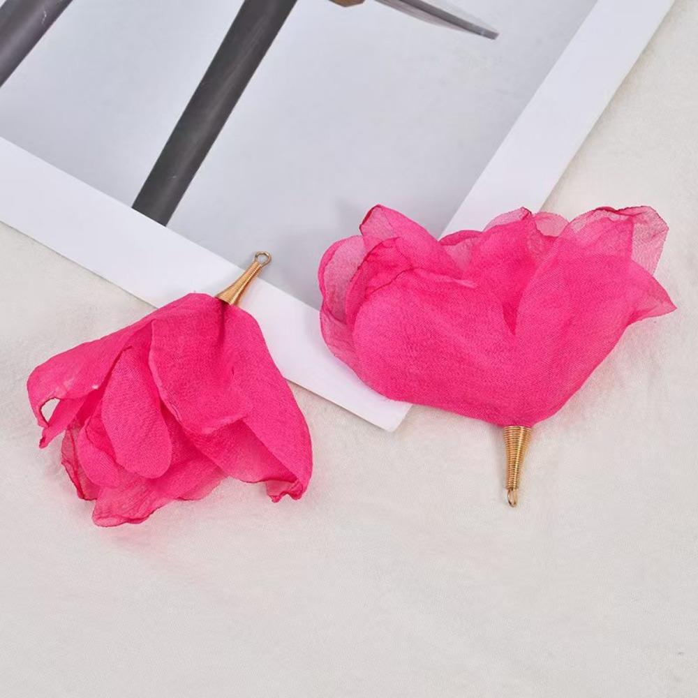 10Pcs 5cm Size DIY Earring Charms Flower Shape Handmade Earring Accessories For Jewelry Making