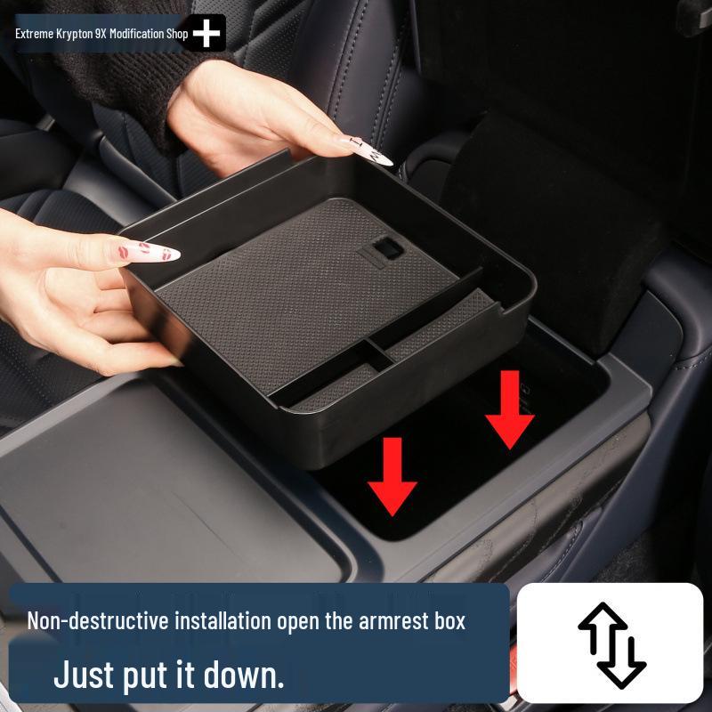 Zeekr 9X Console Armrest Box Pad Storage Organizer Interior Upgrade Accessories