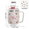 480Ml 304 Stainless Steel Coffee Mug With Anti Scalding Handle Double Wall Insulated Drinking Cup Reusable Drinkware