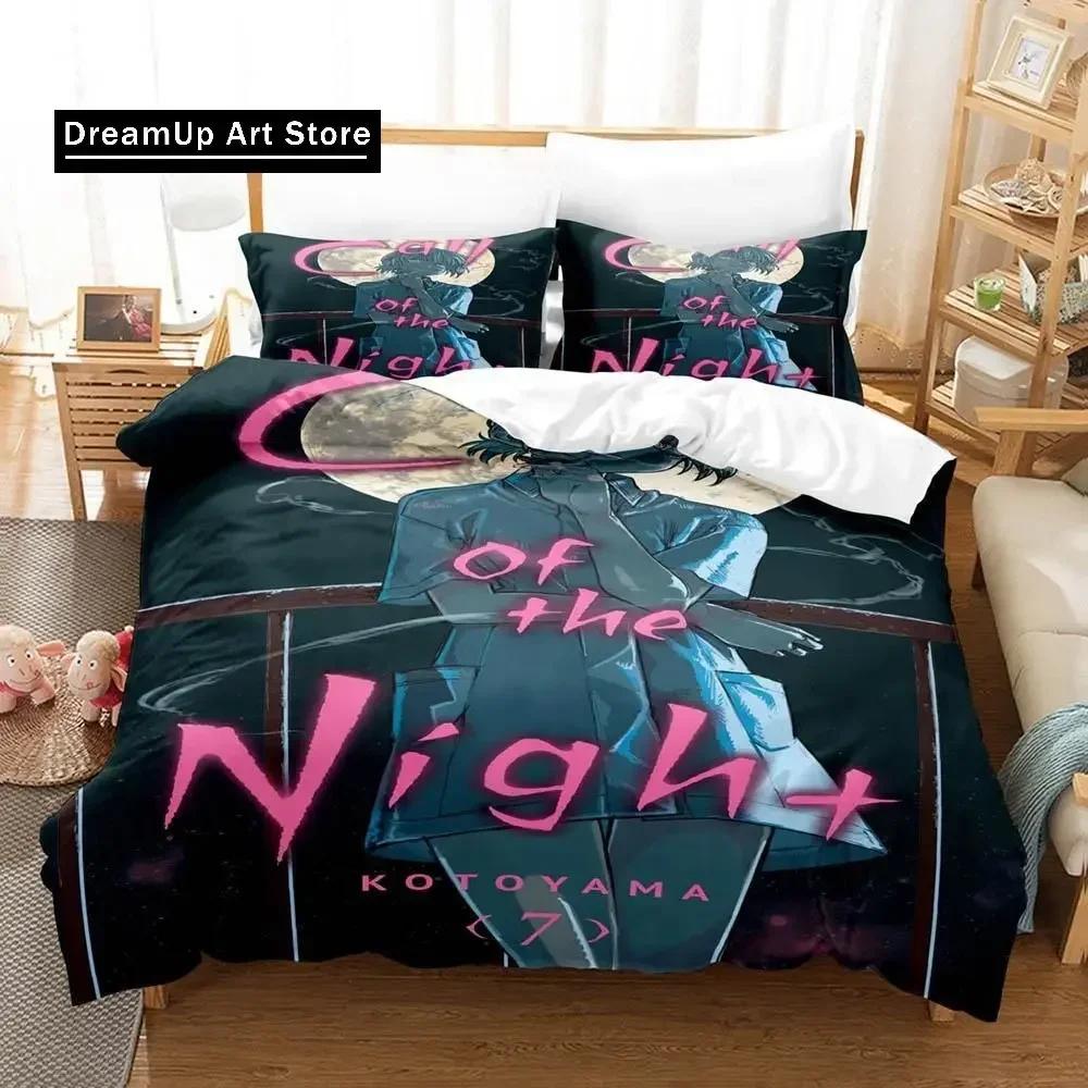 3D Print Anime Call of the Night Bedding Set Boys Girls Single Twin Queen Full Size Duvet Cover Pillowcase Bed Adult Bedroom