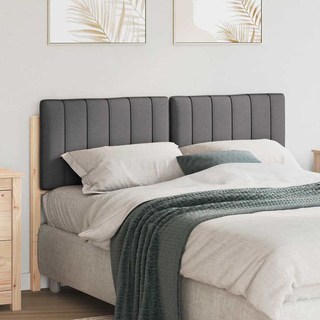 Upholstered Headboard in Brown and Dark Grey 135 cm