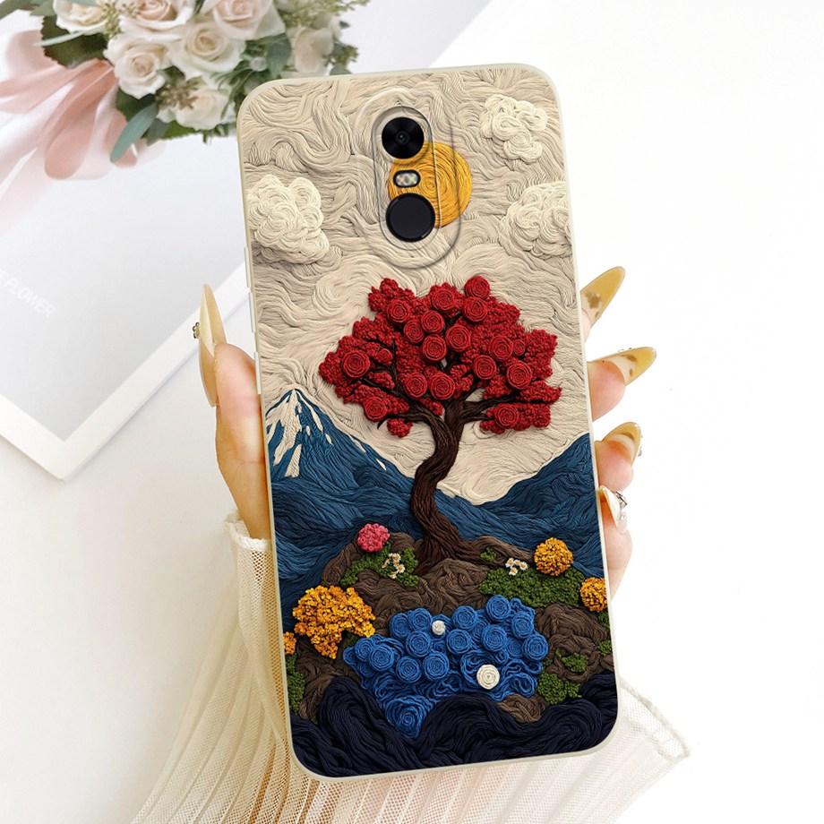 Новый модный чехол для телефона с рисунком для Xiaomi Redmi 5 Plus Redmi5 5+ 5Plus Funda Мягкий матовый силикон Узор с бантом Мультяшный кот Чехлы