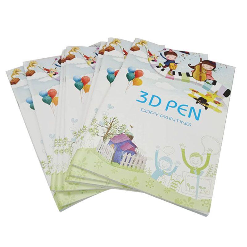 Drawing Book for 3D Printing Pen Reusable Colorful 40 8 Patterns Thick Paper Clear Plate Painting Template for 3D Pen Kid Gifts