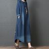 Plus Size Denim Shirt Dress - Oversized Women's Tunic Stretch Comfort Workwear To Weekend