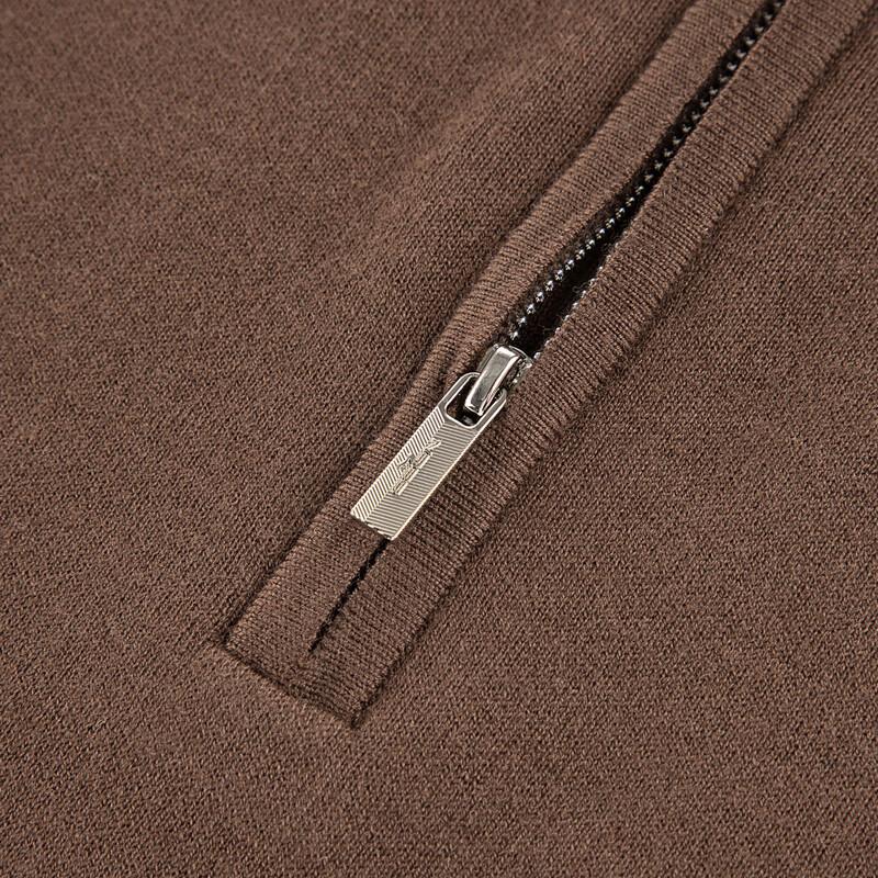 SEVEN Men's Wool Blend Polo Collar Sweater