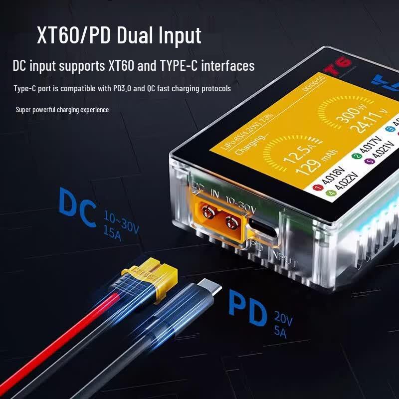 Умное балансировочное зарядное устройство HOTA T6 300 Вт
