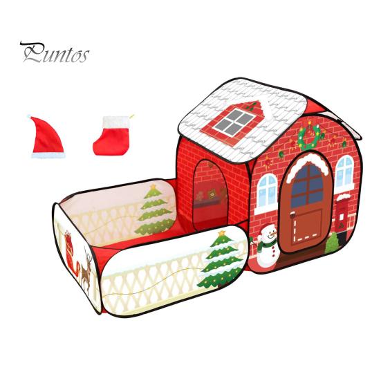 Детская игровая палатка с туннелем для гусениц, рождественская тема, детский игровой домик, ткань Оксфорд, интерактивная палатка для малышей для обучающих игр и развлечений