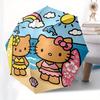 Hello Kitty,Beach Automatic opening and closing folding umbrella with 8 rib frame and compact travel design,perfect for all occasions | St