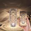 NEW LED Crystal Table Lamp Rose Light Projector 1/3/7/16 Colors Touch Adjustable Romantic Diamond Atmosphere Light USB Touch Night Light