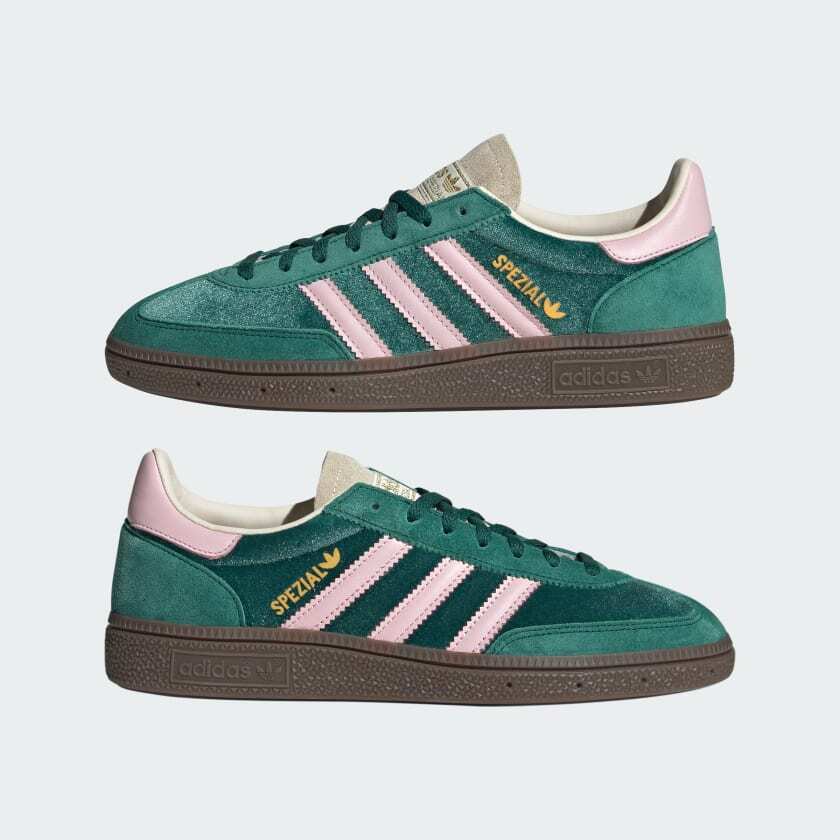 JI2648 adidas Originals Handball Spezial Колледж-Зеленый Прозрачно-Розовый (Женский)