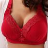 Модные дышащие бюстгальтеры больших размеров, регулируемый кружевной бюстгальтер, женское нижнее белье без стального кольца, удобный бесшовный бюстгальтер с вышивкой