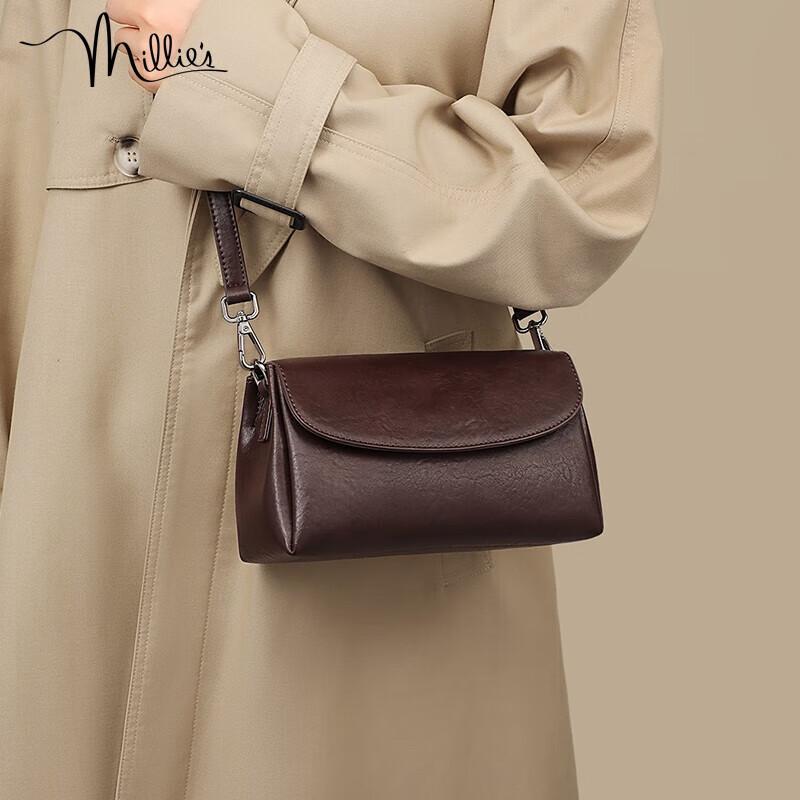 Millies Women's Leather Shoulder and Crossbody Bag, Fashionable Casual Bag
