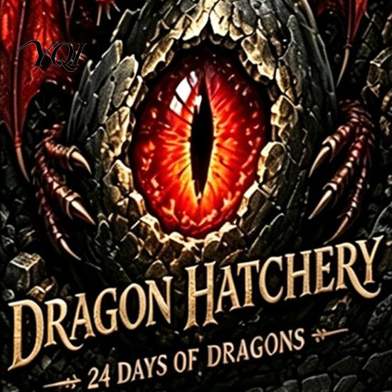 Desktop Display Figures Dragon Advent Calendar with 24 Acrylic Ornaments, 2D Hatchery Collectible Countdown Box Set, Fantasy Figurines, Xmas Gift for
