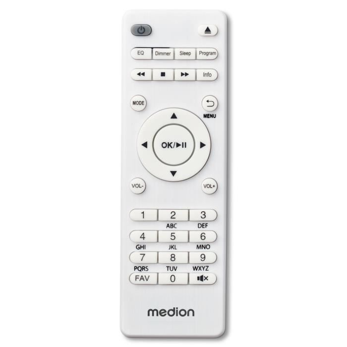 Мини-система Hi-Fi - MEDION - Интернет-радио DAB/FM - Проигрыватель CD - 2x15 Вт RMS - Белый