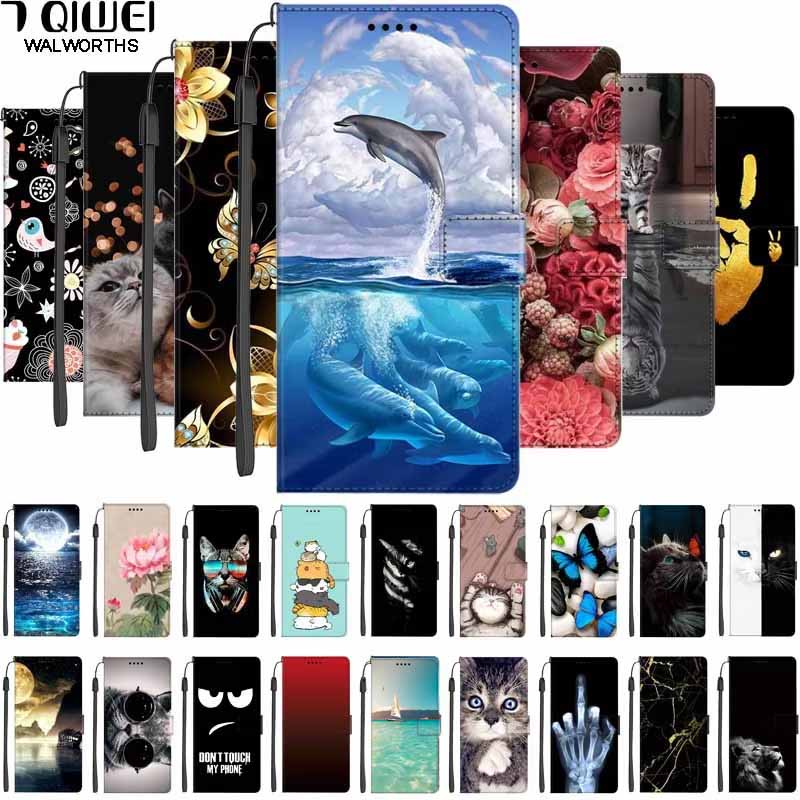 Кожаная обложка-книжка для iPhone 16/16 Plus/16 Pro/16 Pro Max, чехол-кошелек, флип, милый животный рисунок, кошелек-подставка, чехол-подставка, сумка для телефона