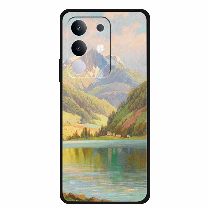 For vivo T4x Cover Silicone TPU Phone Case Funda for vivo T4x 5G V2437 Black Back Bumper Soft Protector Cartoon Anime Cute Capa