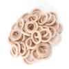 50pcs Unfinished Natural Wooden Round Rings DIY Wood Craft Circles
