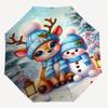 1PC Christmas, winter Automatic Open/Close Umbrella with Windproof, 8-Rib Sturdy Canopy, Durable Ribs, Fashionable Design1298A