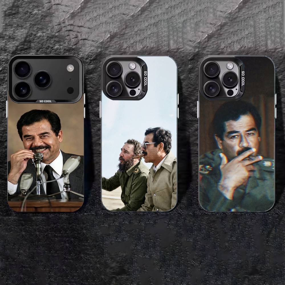 S-Saddam H-Hussein Phone Case For iPhone 17,16,15,14,13,12,11 Plus,Pro Max,XS,Colored silver phone case