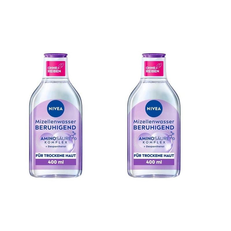 Мицеллярная вода NIVEA Sensitive 400 мл Без отдушек, 2 упаковки, 2 шт.