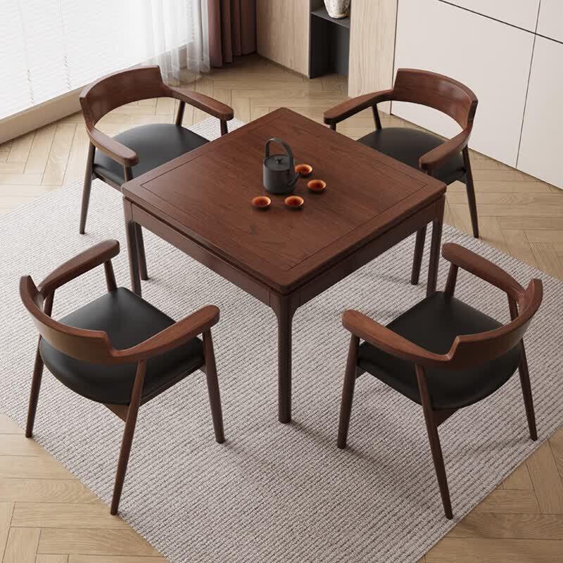 Mengzhang New Chinese Style Solid Wood Square Dining & Game Table