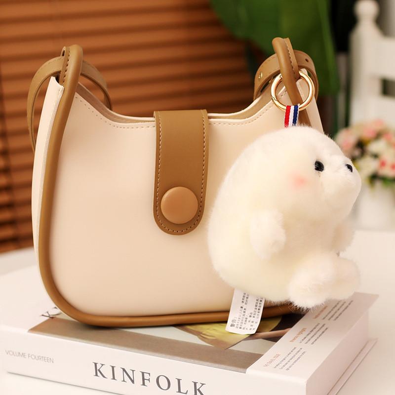 Cute And Fluffy Plush Animal Character Keychain Ideal For Bag Charm And Gift