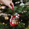 10pcs/set Christmas Tree Cat Ornament Super Cute 10 Cat Acrylic Hat Holiday Car Style Gift Orna U8L5