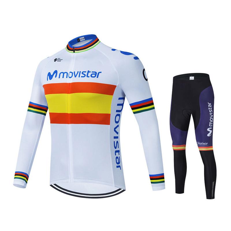 2026 Movistar Team Велосипедные джерси с длинным рукавом Ropa Ciclismo Maillot Велосипедная одежда Дышащая Mtb Велосипедная одежда