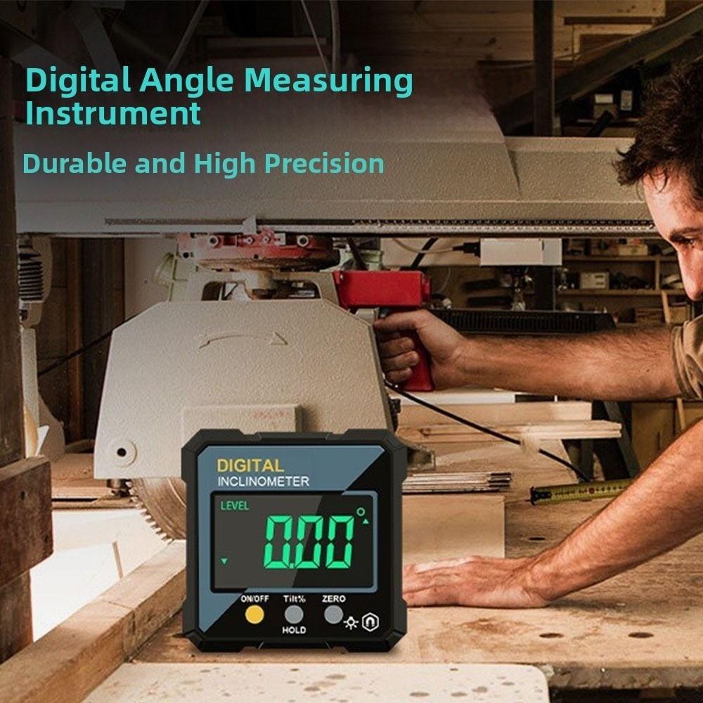 Single-sided Magnetic Electronic Angle Protractor Digital Inclinometer  Level Gauge Tool