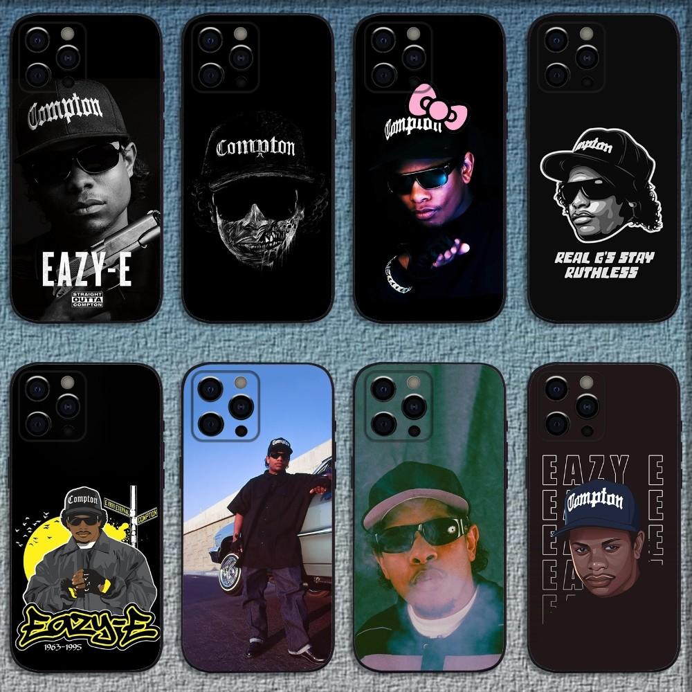 E-Eazy E Rapper Phone Case For iPhone 16,15,14,13,12,11,Pro,X,XS,Max,XR,Plus,Mini Soft Black Cover