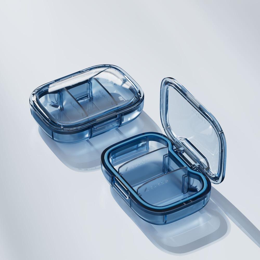 3-секционная портативная таблетница многоразовая ежедневная таблетка компактный контейнер для таблеток для домашнего использования