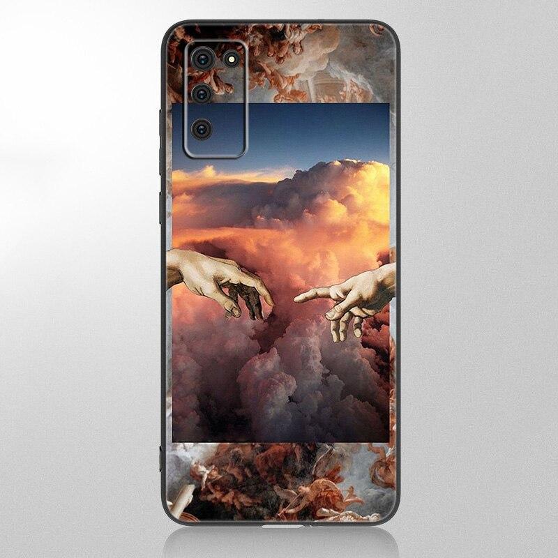 Чехол с рисунком в стиле Ренессанс для Samsung Galaxy A12 A02S A22 A32 A52 A72 A71 A51 A41 A31 A21 A11 A50 A70 A10S A20S, черный чехол