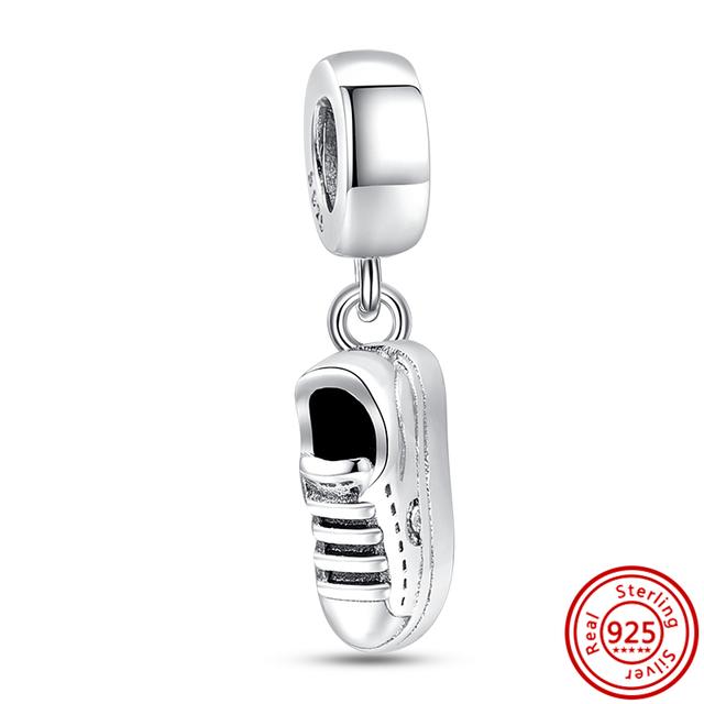 92 Стиль 925 Серебро 925 пробы для мальчиков и девочек Щенок с принтом лапы Сердце Сова Полый кулон Изящная бусина Подходит Подвески Браслет Ювелирные изделия